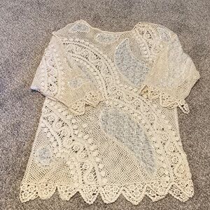 Lim’s Elegant Cream Lace Blouse